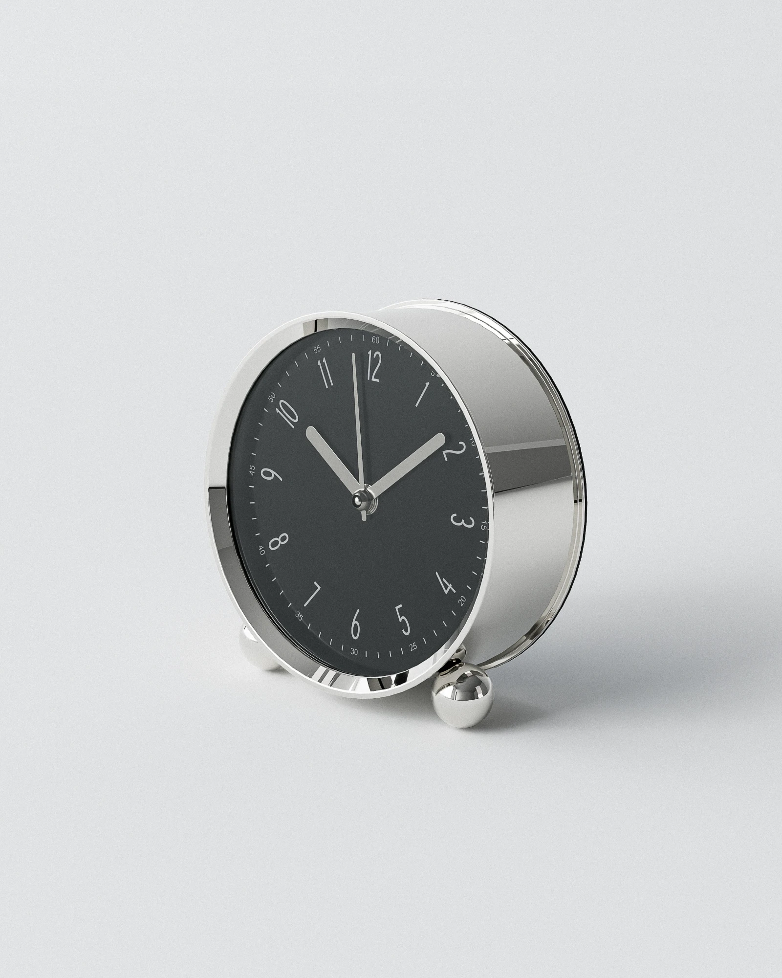 Chrome-Framed Table Clock image 1