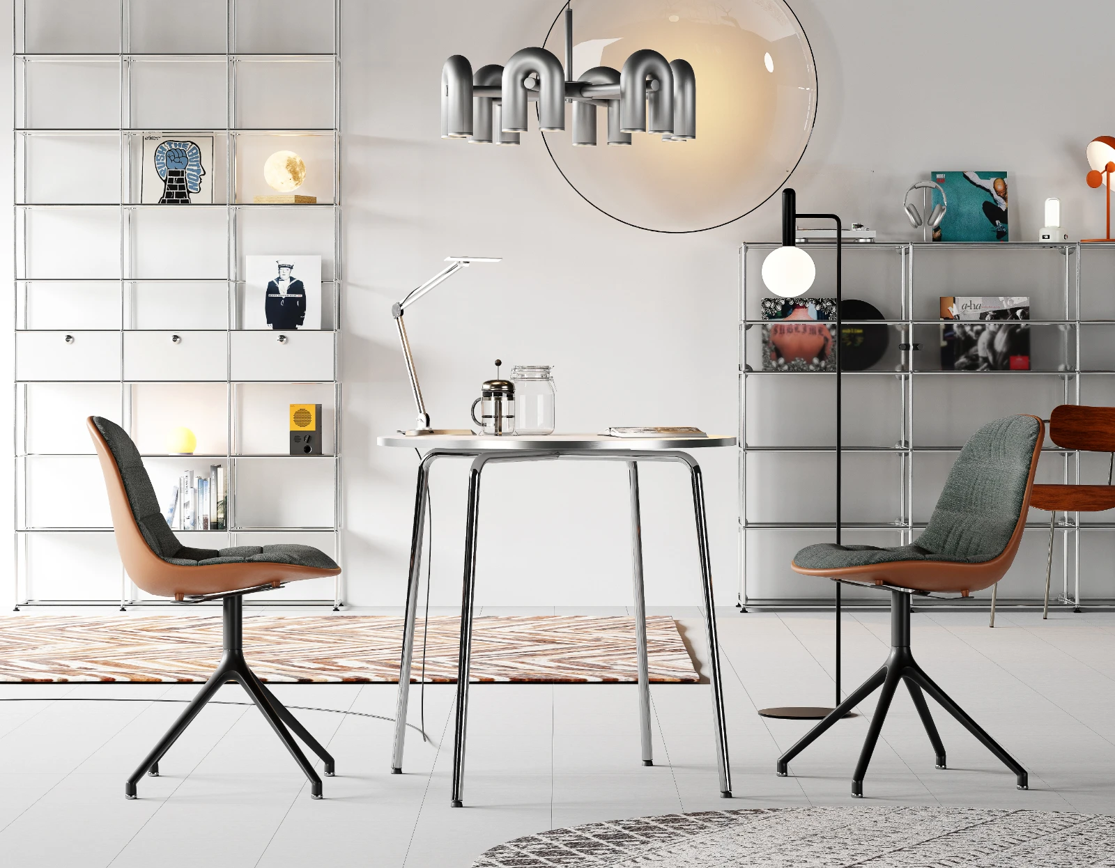 Round Tube-Leg Cafe Table image 1