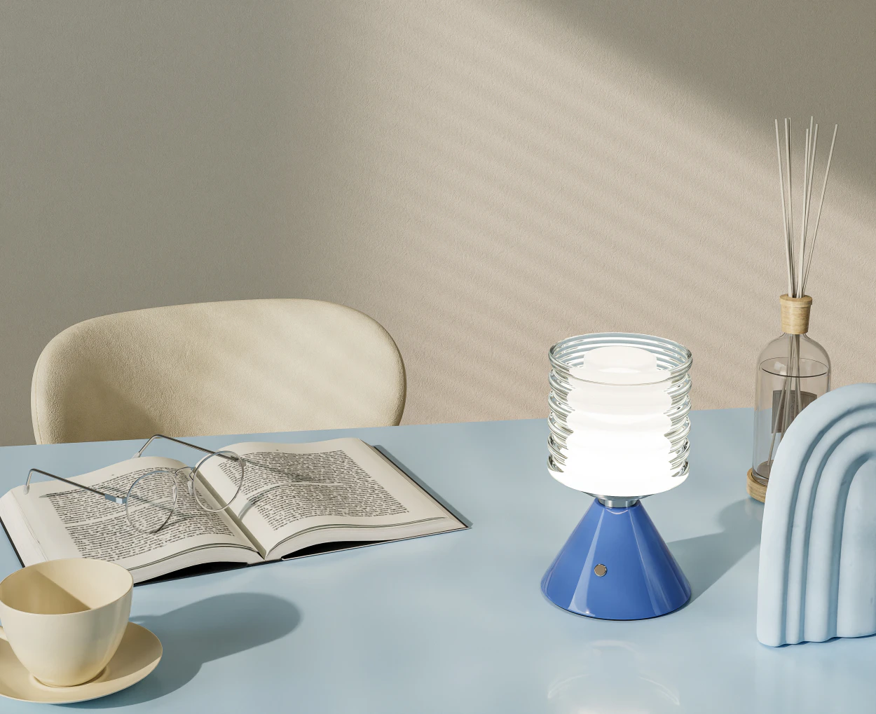 Mini Lamp with a Color Base image 1